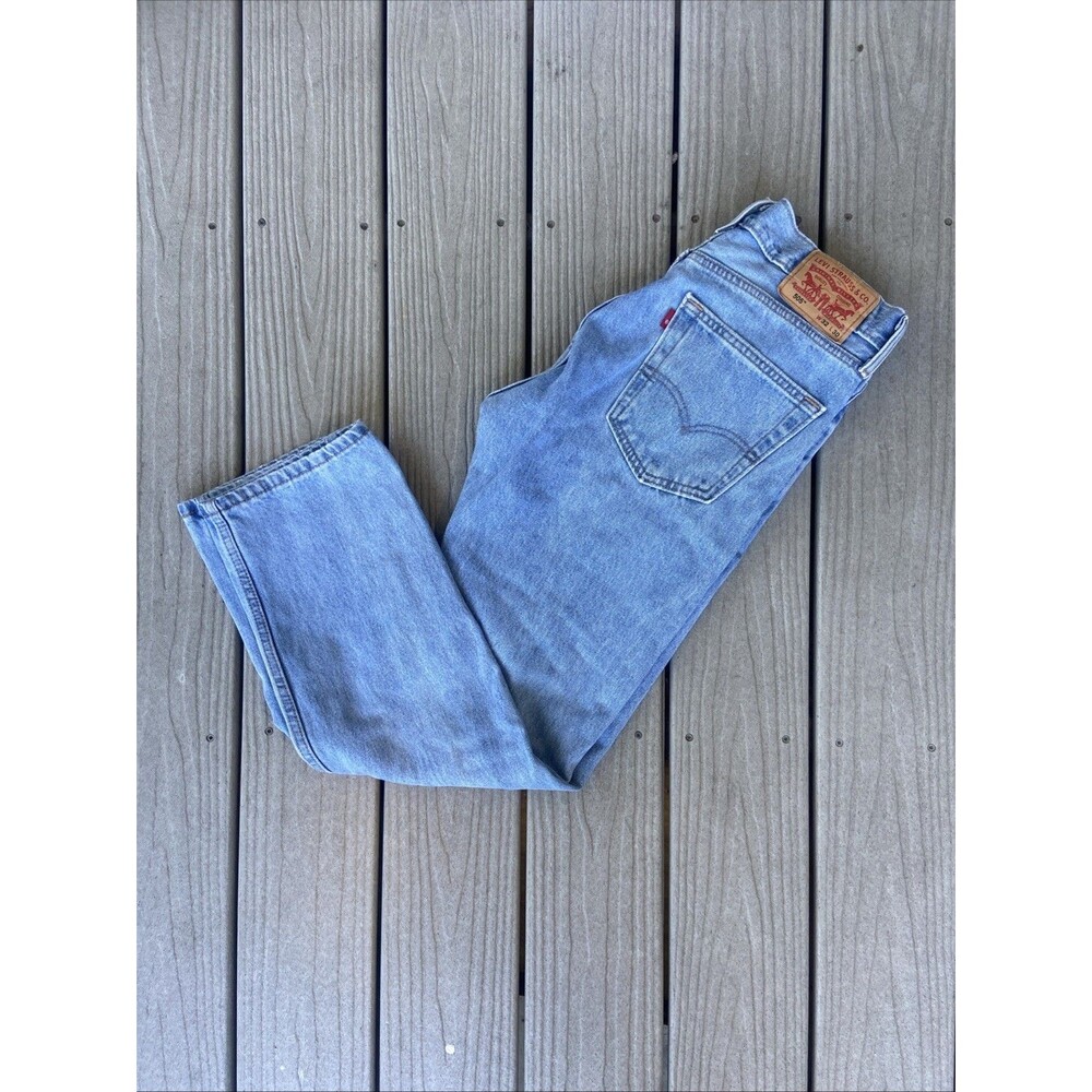 Levi's 505 Jeans W32 L30 Light Blue Denim Regular Straight Leg Fit 100% Cotton